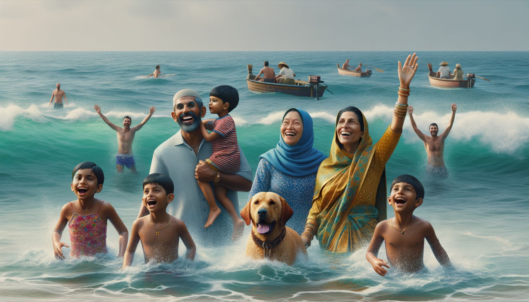 Mit Freunden schwimmen gehen
